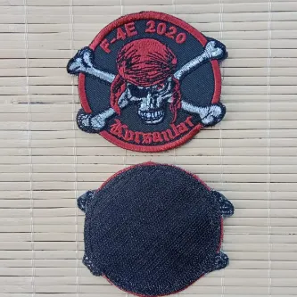 İzmir Askeri Malzeme F-4E 2020 Korsanlar Yazılı Korsan Logolu Nakış işlemeli Arma Patch Peç