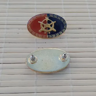 İzmir Askeri Malzeme Jand. Astsubay Kıta Hizmet Komutanlığı Harici 2 Yıldız Metal Göğüs Brovesi Rozeti