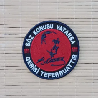 İzmir Askeri Malzeme 2 Adet Söz Konusu Vatansa Gerisi Teferruattır Yazılı imzalı Silüetli Nakış işlemeli Arma Peç Patch