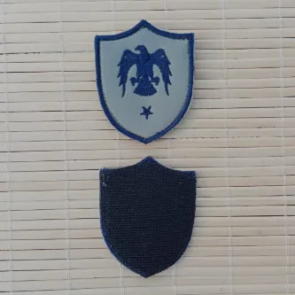 İzmir Askeri Malzeme Havacı Teğmen Gri Zemin Kartal Nakışlı Mini T-shirt Arma Patch Peç