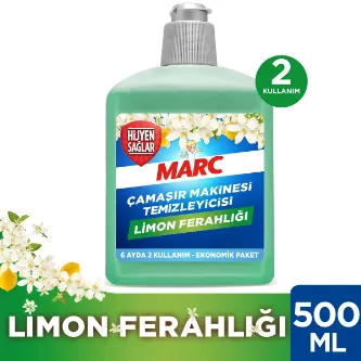 Nazel Kozmetik Marc Çamaşır Makinesi Temizleyicisi Limon Ferahlığı 500ml 2 Kullanım