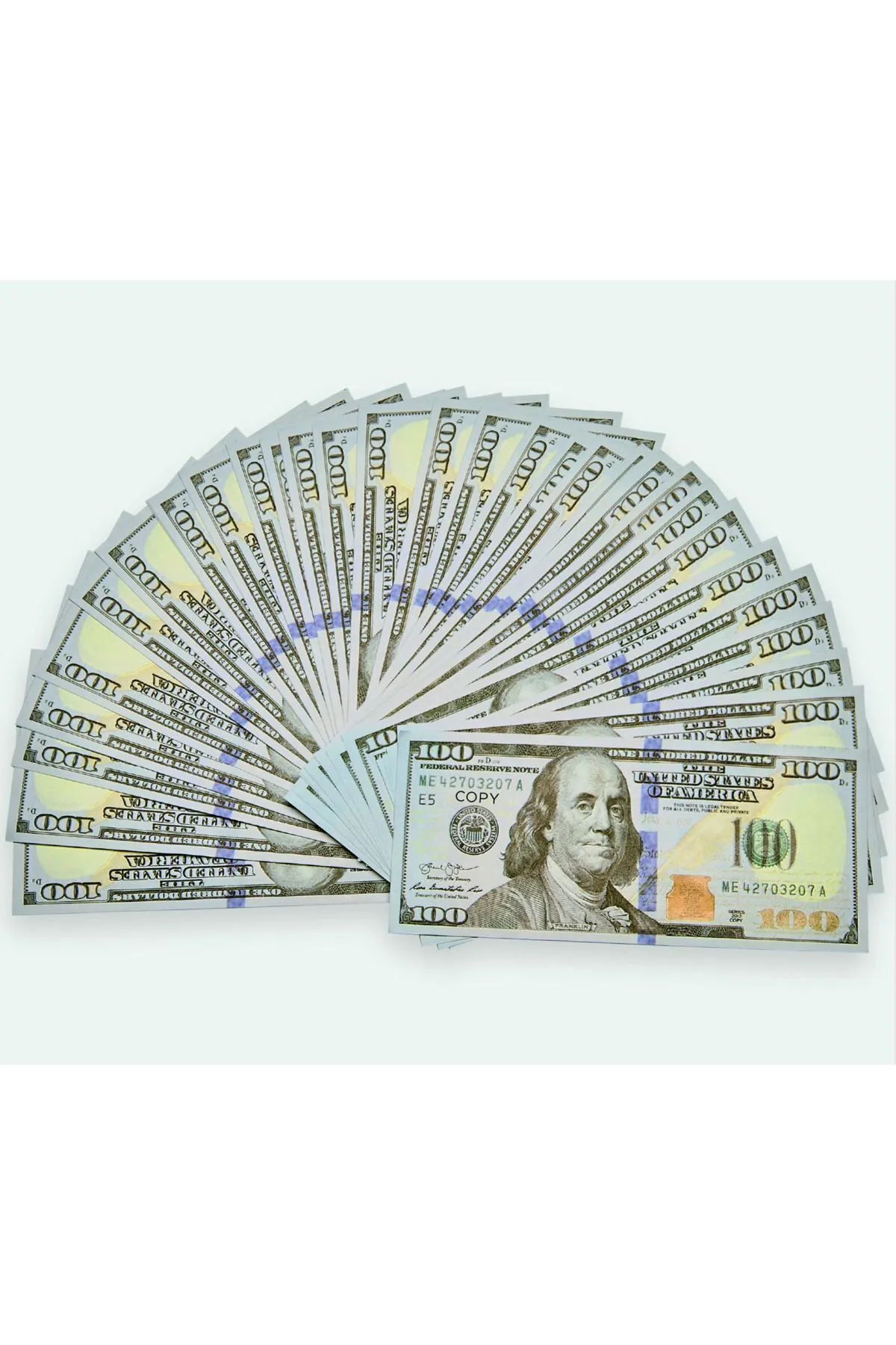 İRHANLAR  Gerçekçi 1. Kalite Gramajlı Düğün Eğlence Organizasyon Yapay Para Dolar 100 Adet 100 Dolar görsel 5
