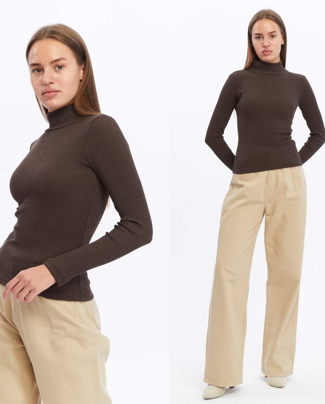 BUTİK AYVİTRİN Unisex Yarım Balıkçı Yaka Body görsel 4