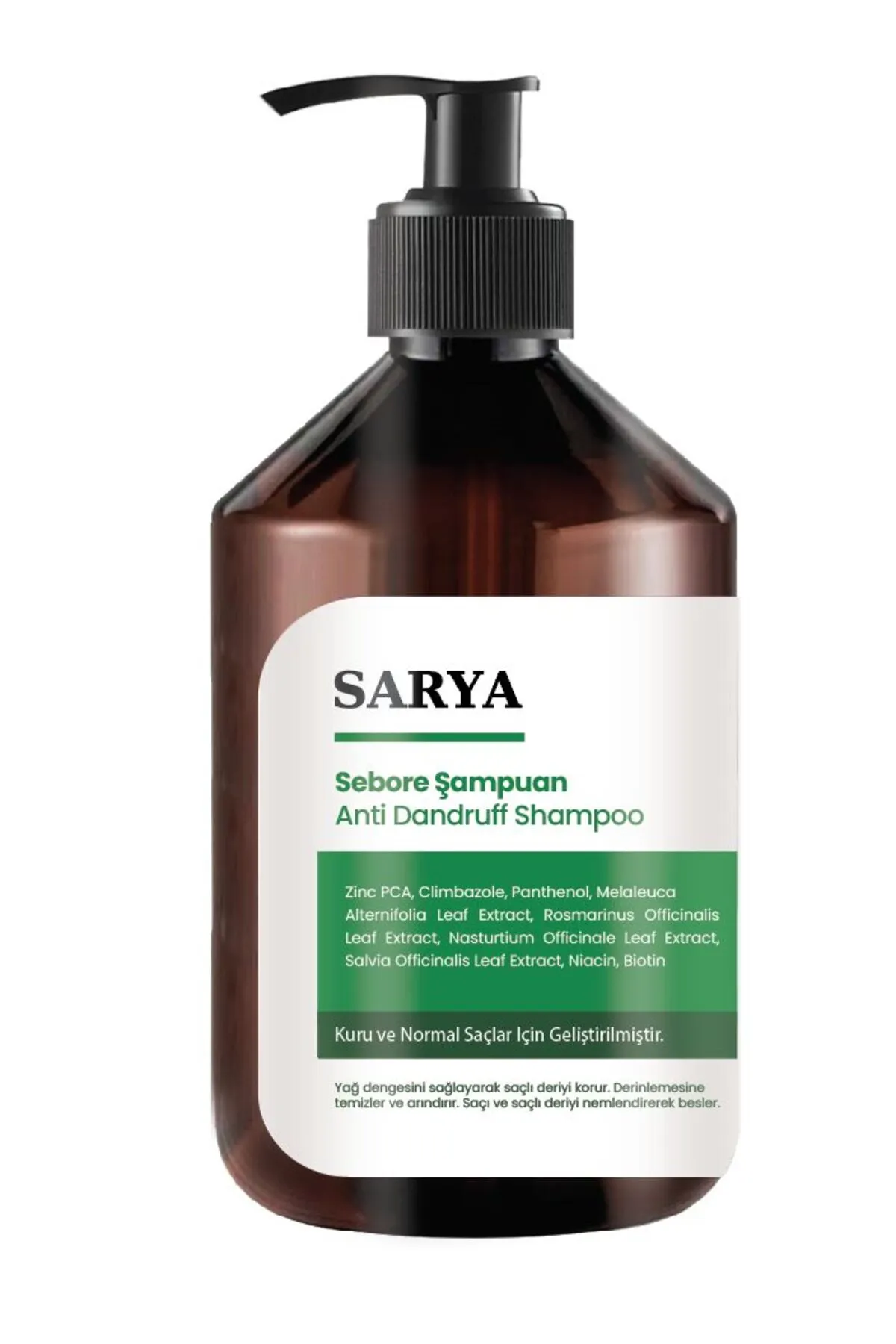 SARYA COSMETİC Sebore Anti Dandruff Kepek Karşıtı Şampuan 500 ml - Kuru ve normal saçlar görsel 4