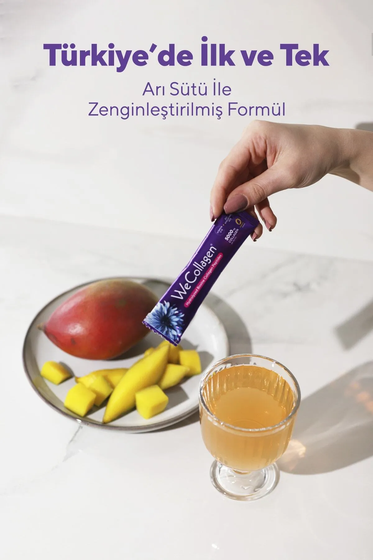 SARYA COSMETİC Toz Şase 5000 Mg Kolajen Tip 1-2-3 Arı Sütü Biotin %100 Saf Ve Doğal Takviye 30 Gün görsel 3