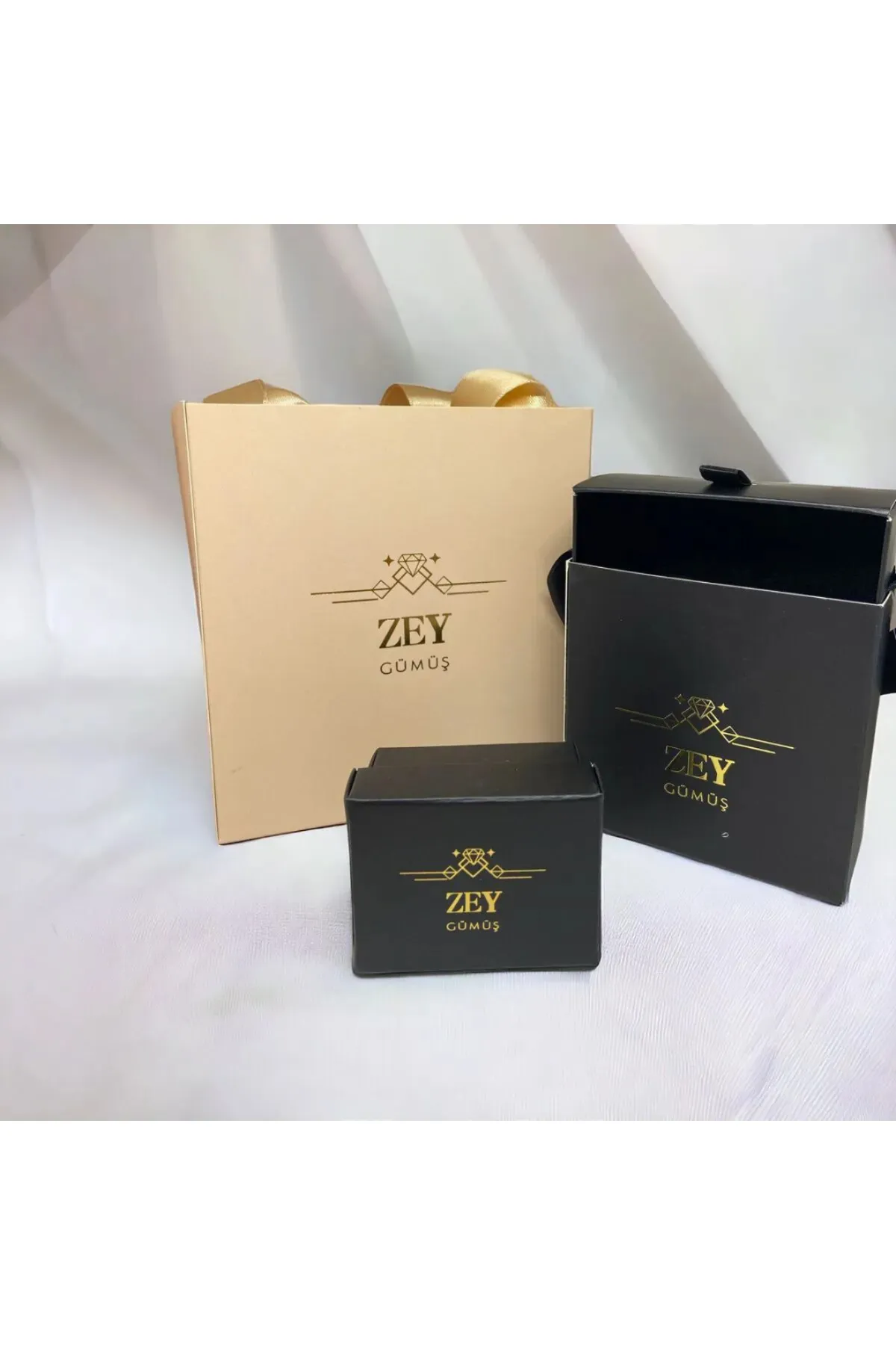 ZEY GÜMÜŞ Ay Yıldız & Güneş Zirkon Taşlı Kolye 925 AYAR GÜMÜŞ görsel 2