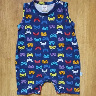 VİTRİN24 Newteam Erkek Bebek Desenli Kolsuz Tulum 5109
