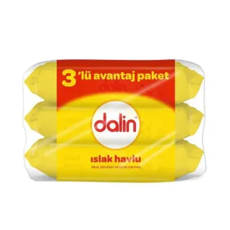 BALAMIX DALİN Yumuşak Petek Dokulu Islak Havlu 56'lı 3'lü Avantaj Paketi