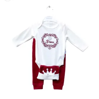 BALAMIX Yumurcak Bebe Prince 3'lü Zıbın Set