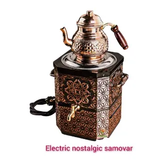 SAFİR ÇAY KAZANLARI Nostaljik Semaver Bakır Semaver Elektrikli Bahçe Semaveri Balkon Semaver Safirim Semaver