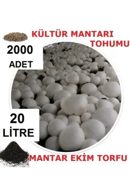 Tarımsal ve Hayvansal Ürünler	20 Litre Ekim Torfu Ve 2000 Adet Kültür Mantarı Tohumu Ile Eğitim Kılavuzu