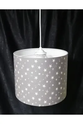 Tekay Aydınlatma Gri yıldız pvc çocuk odası avizesi