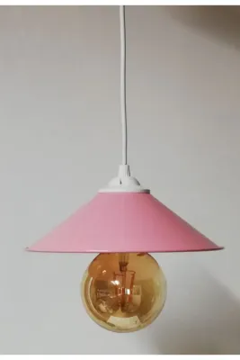 Tekay Aydınlatma Pembe kız çocuk odası avizesi , Pembe metal avize
