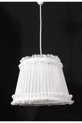 Tekay Aydınlatma Beyaz Fırfırlı Çocuk Odası Yatak Odası Avize