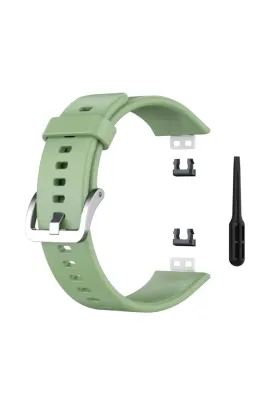 MarkaCase Huawei Watch Fit Elegant Için Silikon Kordon Orman Yeşili