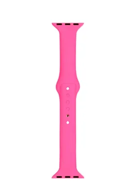 MarkaCase Apple Watch Seri 1 2 3 Için 38 Mm Slim Silikon Kordon Kayış Fuşya