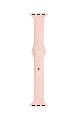 MarkaCase Apple Watch Seri 4 5 6 Için 40 Mm Slim Silikon Kordon Kum Pembe