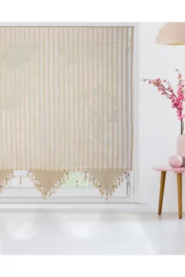 Buldan Concept Buldan Çizgili Tül Perde 300x220 Cm