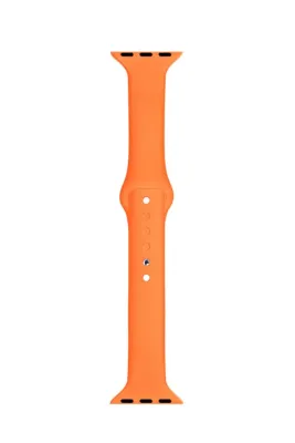 MarkaCase Apple Watch Seri 1 2 3 Için 38 Mm Slim Silikon Kordon Kayış Turuncu