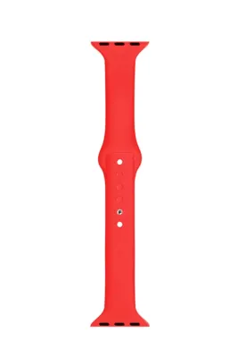 MarkaCase Apple Watch Seri 4 5 6 Için 40 Mm Slim Silikon Kordon Kırmızı