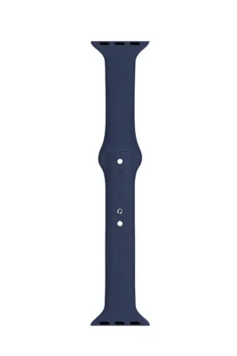 MarkaCase Apple Watch Seri 1 2 3 Için 38 Mm Slim Silikon Kordon Kayış Lacivert