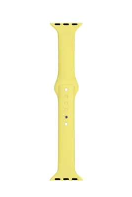 MarkaCase Apple Watch Seri 4 5 6 Için 40 Mm Slim Silikon Kordon Sarı