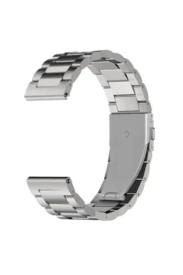 MarkaCase Fossil Watch Gen 6 Uyumlu Metal Tokalı Dişli Kordon Gümüş