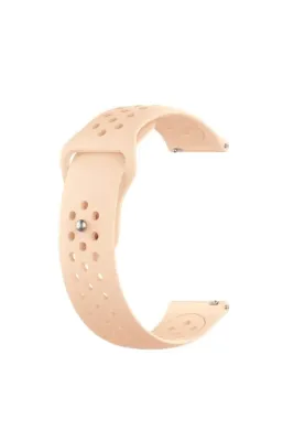 MarkaCase Fossil Watch Gen 6 Uyumlu Için Delikli Pimli Kordon Somon