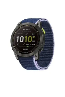 Markacase Garmin Fenix 5x-5xplus Sapphire Kumaş Kordon (26MM) (gece Mavi)