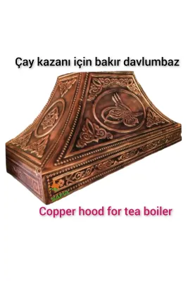SAFİR ÇAY KAZANLARI Çay Kazanı Davlumbazı 90 cm Bakır Davlumbaz Osmanlı Tuğra Model Bakır Davlumbaz