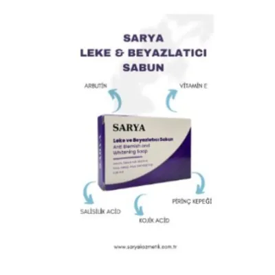 SARYA COSMETİC Leke ve Beyazlatıcı Sabun 100 Gr (Arbutin, Salisilik asit, Kojik asit, Vitamin E)
