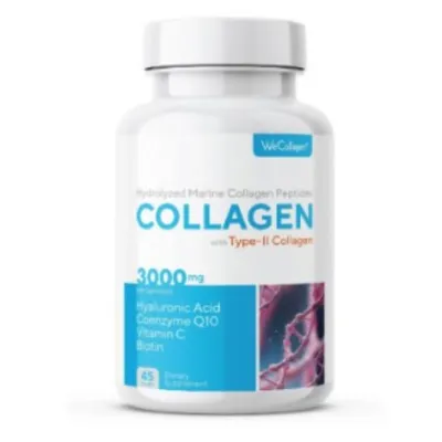 SARYA COSMETİC WeCollagen® 45 Tablet Type2 - 3000mg Kolajen Tip 1-3 Arı Sütü Biotin %100 Saf Diyet Takviyesi
