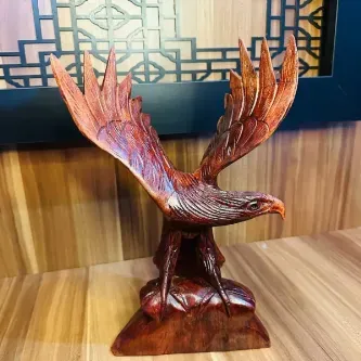 MYK HEDİYE VE SANAT ATÖLYESİ Doğal Ahşap Kartal Heykeli  El Yapımı Şahin Atmaca Yırtıcı Kuş Figürü Dekoratif Hediyelik