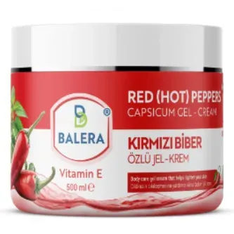 BALERA Selülit Jeli 500ml - Sıkılaştırıcı Etkili Kırmızı Biber Ve Acı Biber Özlü Masaj Jeli