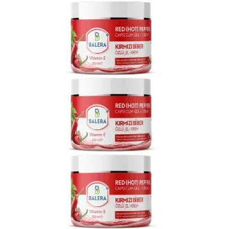 BALERA Selülit Jeli 500ml - Sıkılaştırıcı Etkili Kırmızı Biber Ve Acı Biber Özlü Masaj Jeli 3 Adet