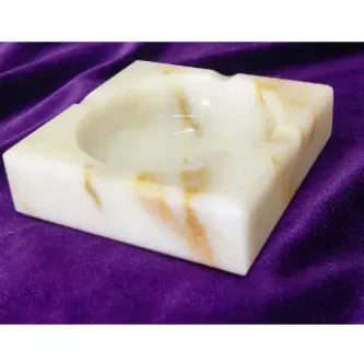 Pergamon Bal Mermer Gerçek Mermer Küllük – 10x10 Cm (ÇAP), 3 Cm (KALINLIK)