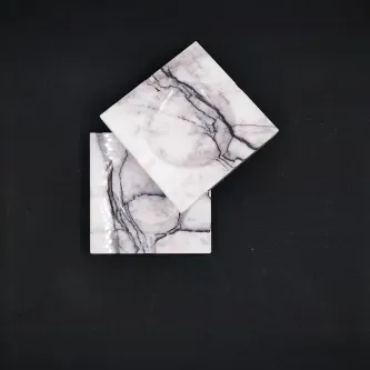 Pergamon Lilac (Leylak) Mermer Küllük 2'li Set Kül Tablası