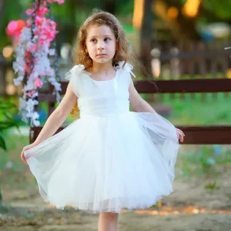 Melek Golden KIZ ÇOCUK ABİYE KIZ ÇOCUK ELBİSE KIZ ÇOCUK DÜĞÜN ELBİSE omuz çiçekli